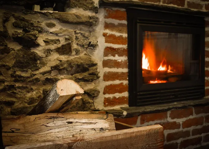 דירה In Pietra E Legno Con Caminetto Inverso Pinasca