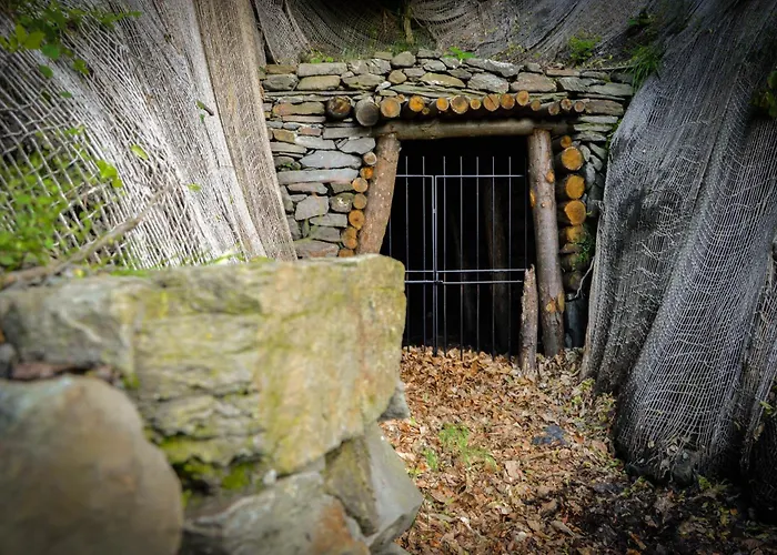 In Pietra E Legno Con Caminetto